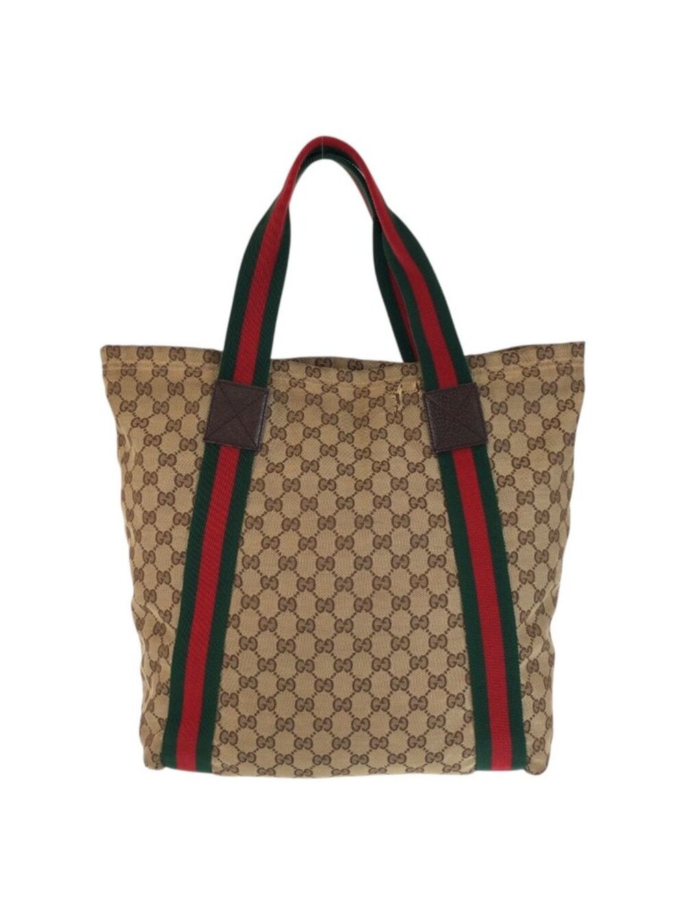 Gucci Sherry Line Beige Brown GG Canvas Tote Shoulder Bag - Picture 2 of 9